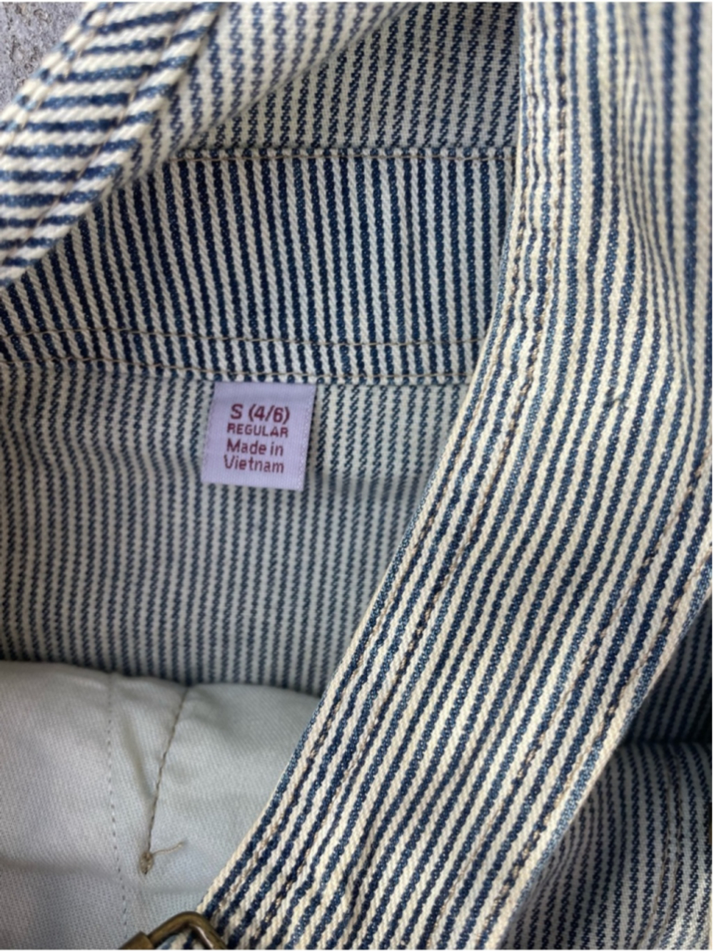 Carhartt Railroad Stripe Overalls Blue White Denim Utility Workwear S 4 6 - Picture 8 of 10